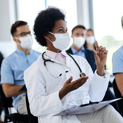 classroom with doctors