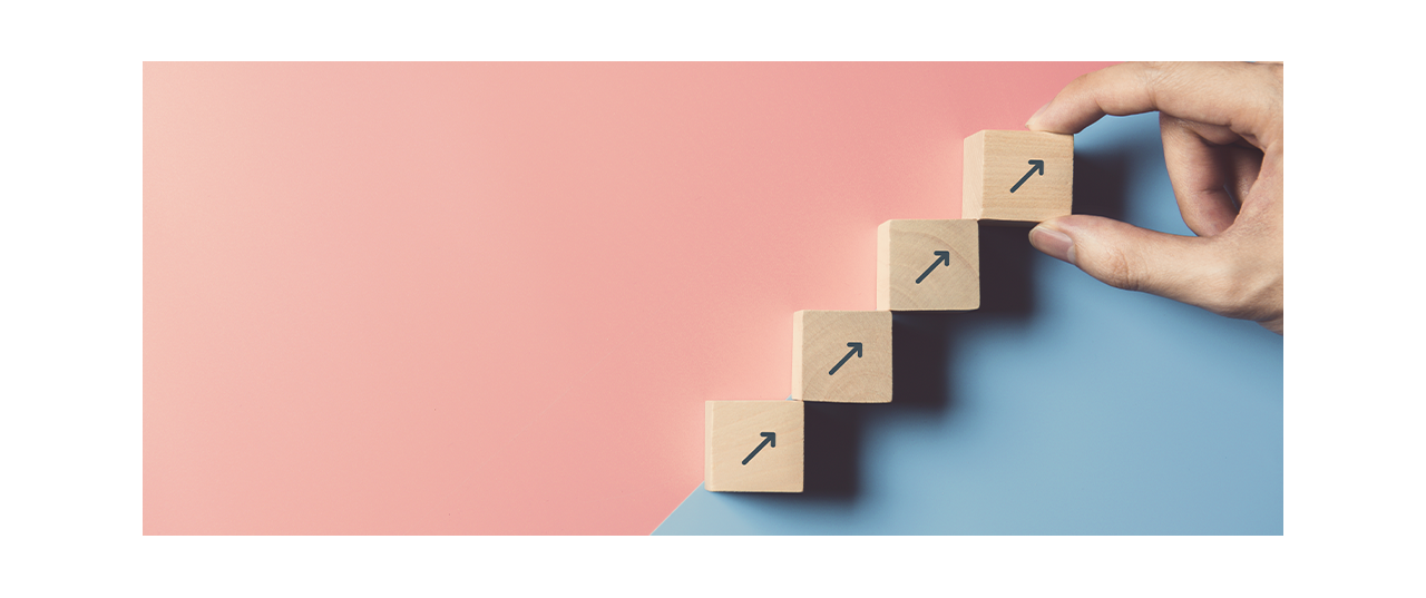Abstraction of blocks stacked diagonally
