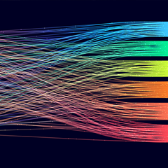 Abstraction of Colorful wires representing data